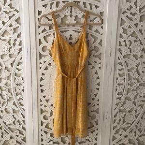 Yellow and white strapped dress